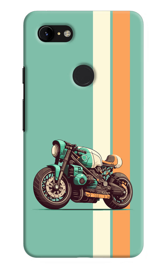 Striped Moto Drift Google Pixel 3 XL Hard Case Back Cover by Casekaro