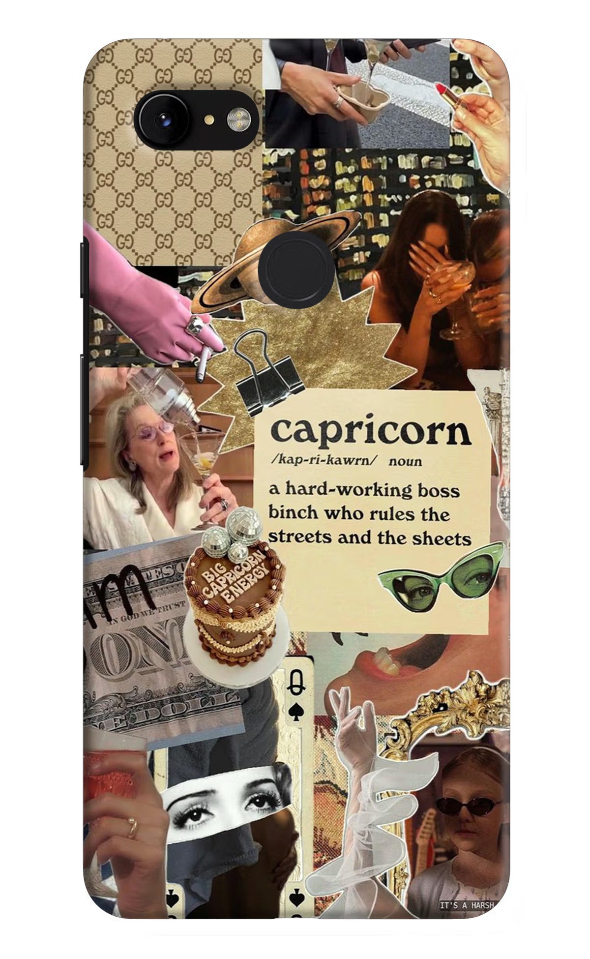 Capricorn Zodiac Google Pixel 3 XL Hard Case Back Cover by Casekaro