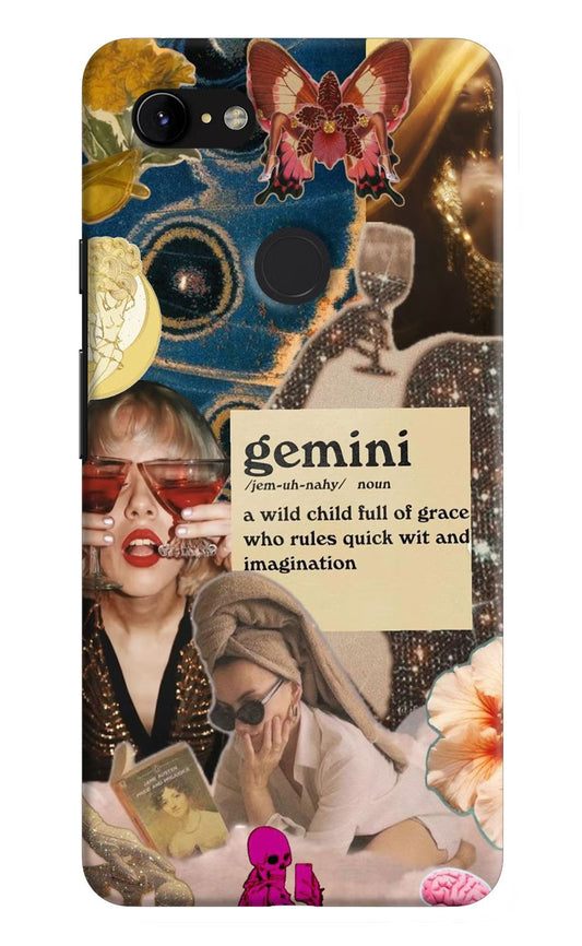 Gemini Zodiac Google Pixel 3 XL Hard Case Back Cover by Casekaro