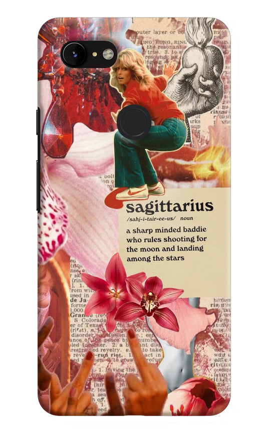 Sagittarius Zodiac Google Pixel 3 XL Hard Case Back Cover by Casekaro