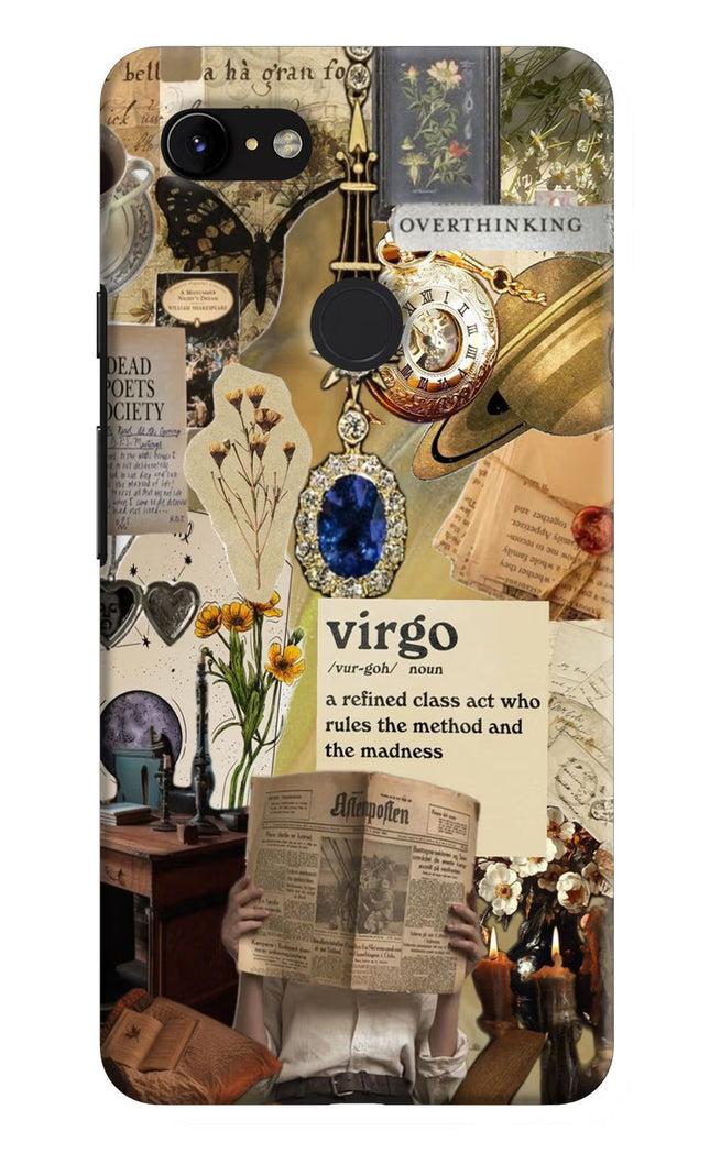 Virgo Zodiac Google Pixel 3 XL Hard Case Back Cover by Casekaro