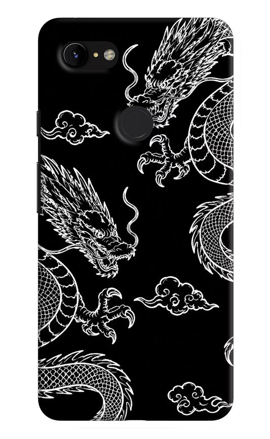 Twin Dragons Google Pixel 3 XL Hard Case Back Cover by Casekaro