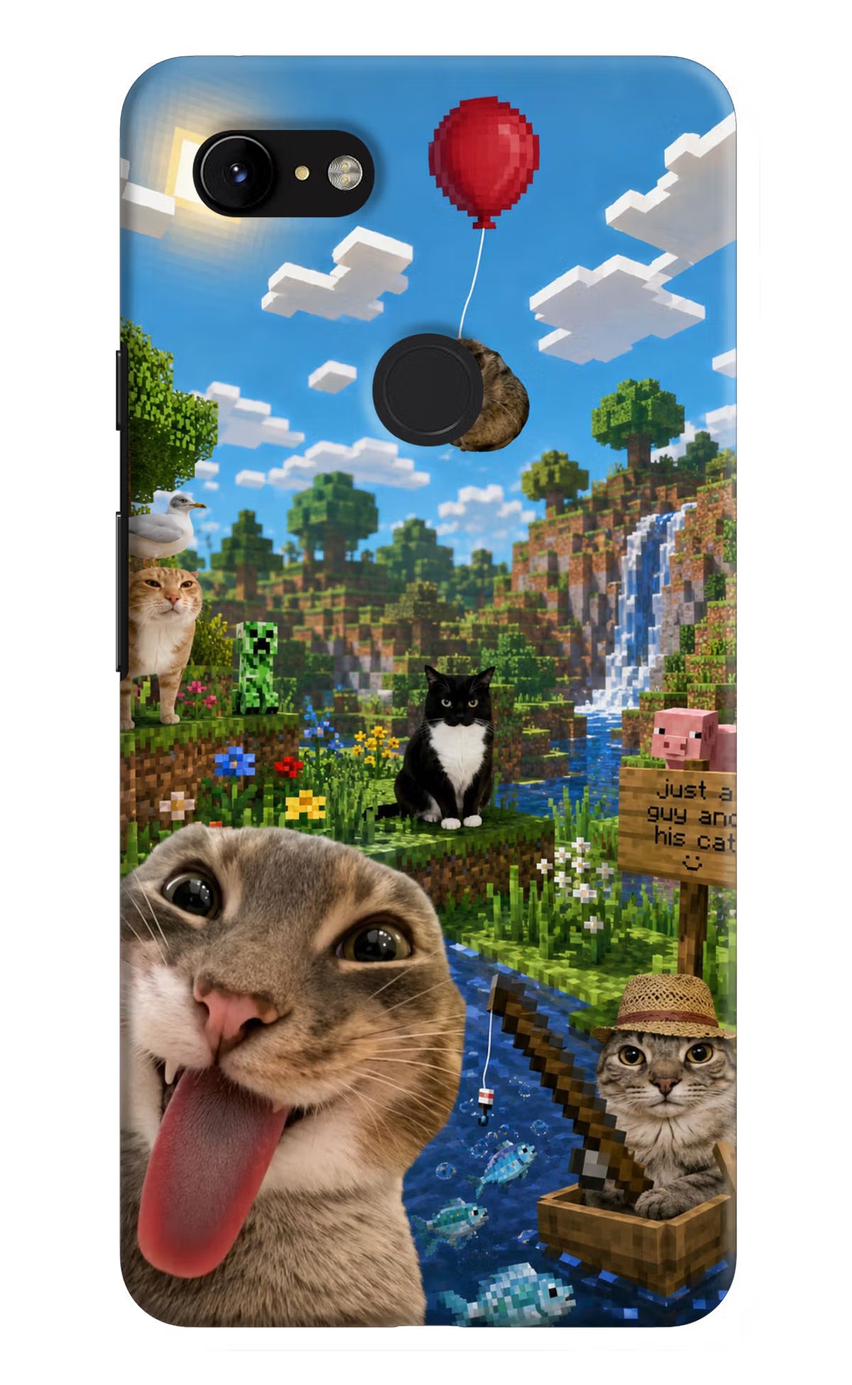 Minecraft Cat Chaos Google Pixel 3 XL Back Cover