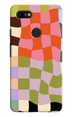 Wavy Grid Google Pixel 3 XL Hard Case Back Cover by Casekaro