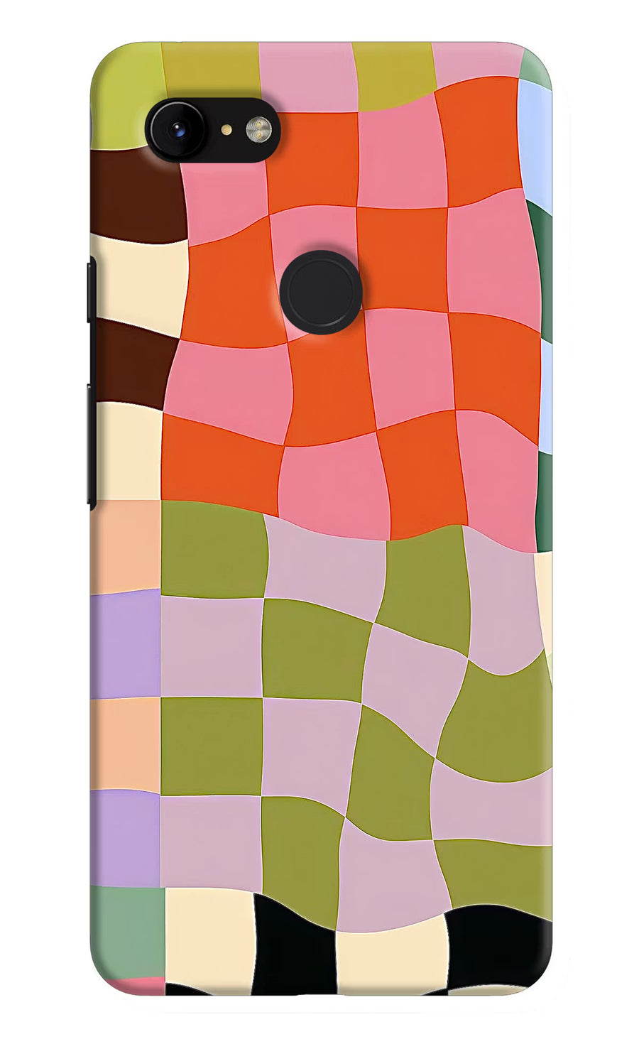 Wavy Grid Google Pixel 3 XL Back Cover, Hard case