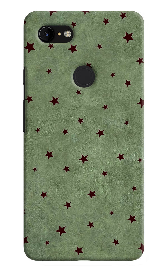Green Stars Google Pixel 3 XL Hard Case Back Cover by Casekaro