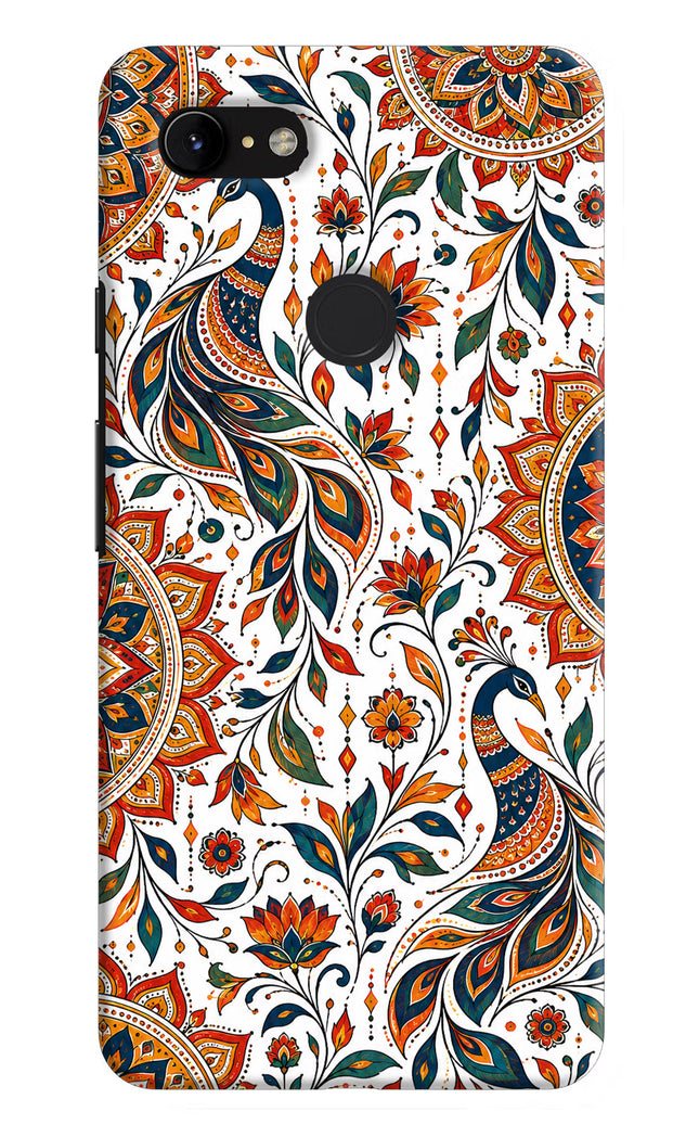 White Mayura Google Pixel 3 XL Hard Case Back Cover by Casekaro