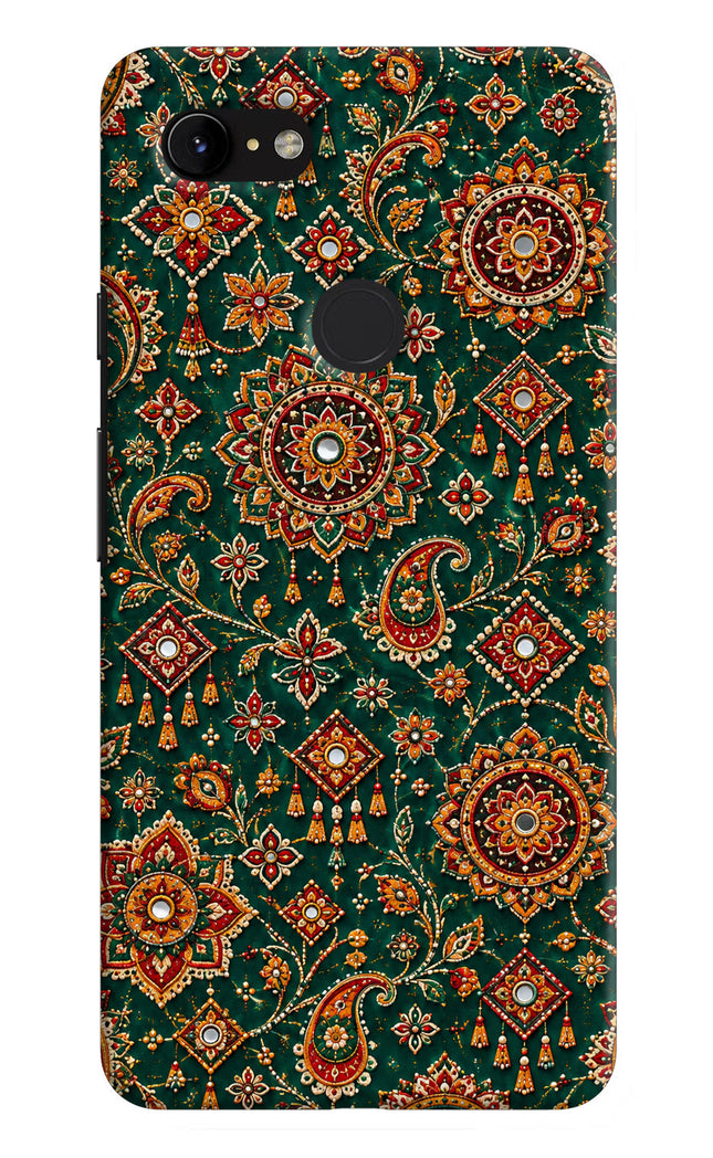 Green Pataka Google Pixel 3 XL Hard Case Back Cover by Casekaro