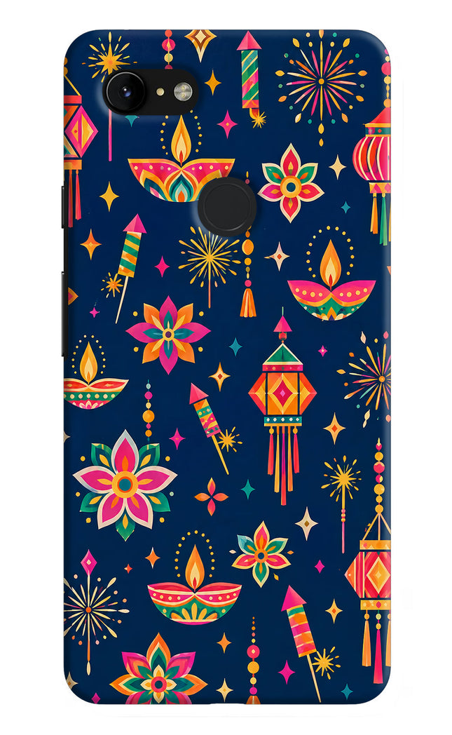 Festive Pop Google Pixel 3 XL Hard Case Back Cover by Casekaro