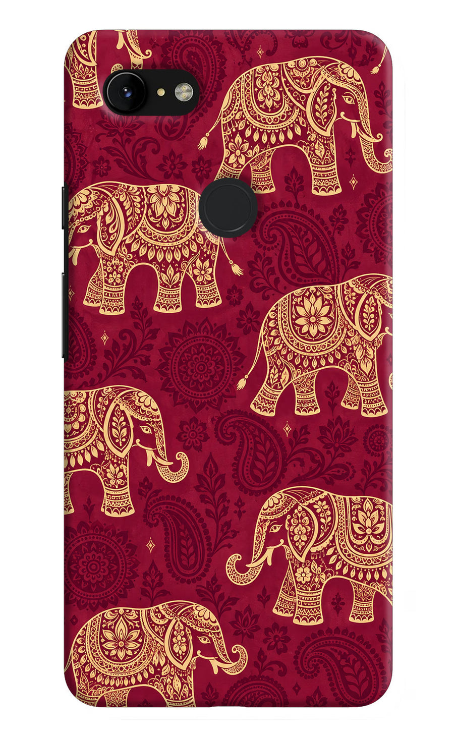 Maroon Elephant Google Pixel 3 XL Back Cover, Hard case
