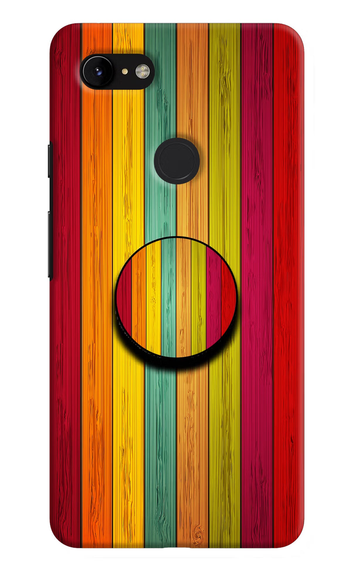Multicolor Wooden Google Pixel 3 XL Pop Case by Casekaro