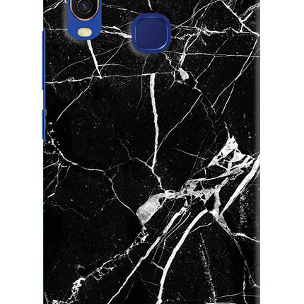 Black Marble Pattern Vivo Y11/Y12/U10 Hard Case Back Cover by Casekaro