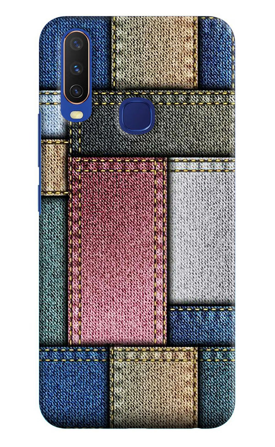 Multicolor Jeans Vivo Y11/Y12/U10 Back Cover, Hard case