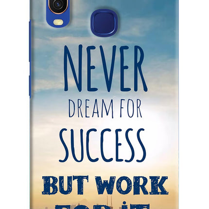 Never Dream For Success But Work For It Vivo Y11/Y12/U10 Hard Case Back Cover by Casekaro