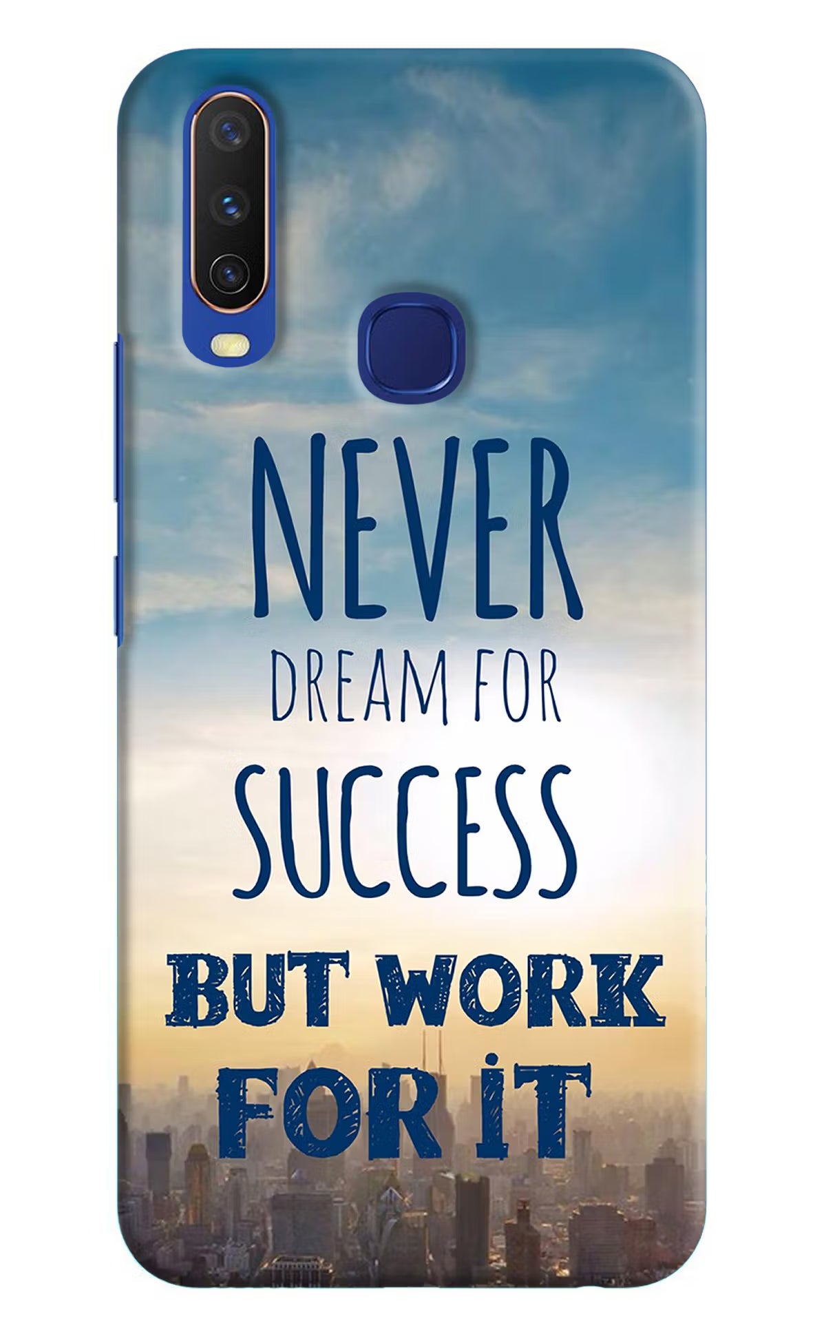 Never Dream For Success But Work For It Vivo Y11/Y12/U10 Hard Case Back Cover by Casekaro