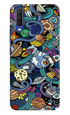 Space Abstract Vivo Y11/Y12/U10 Hard Case Back Cover by Casekaro