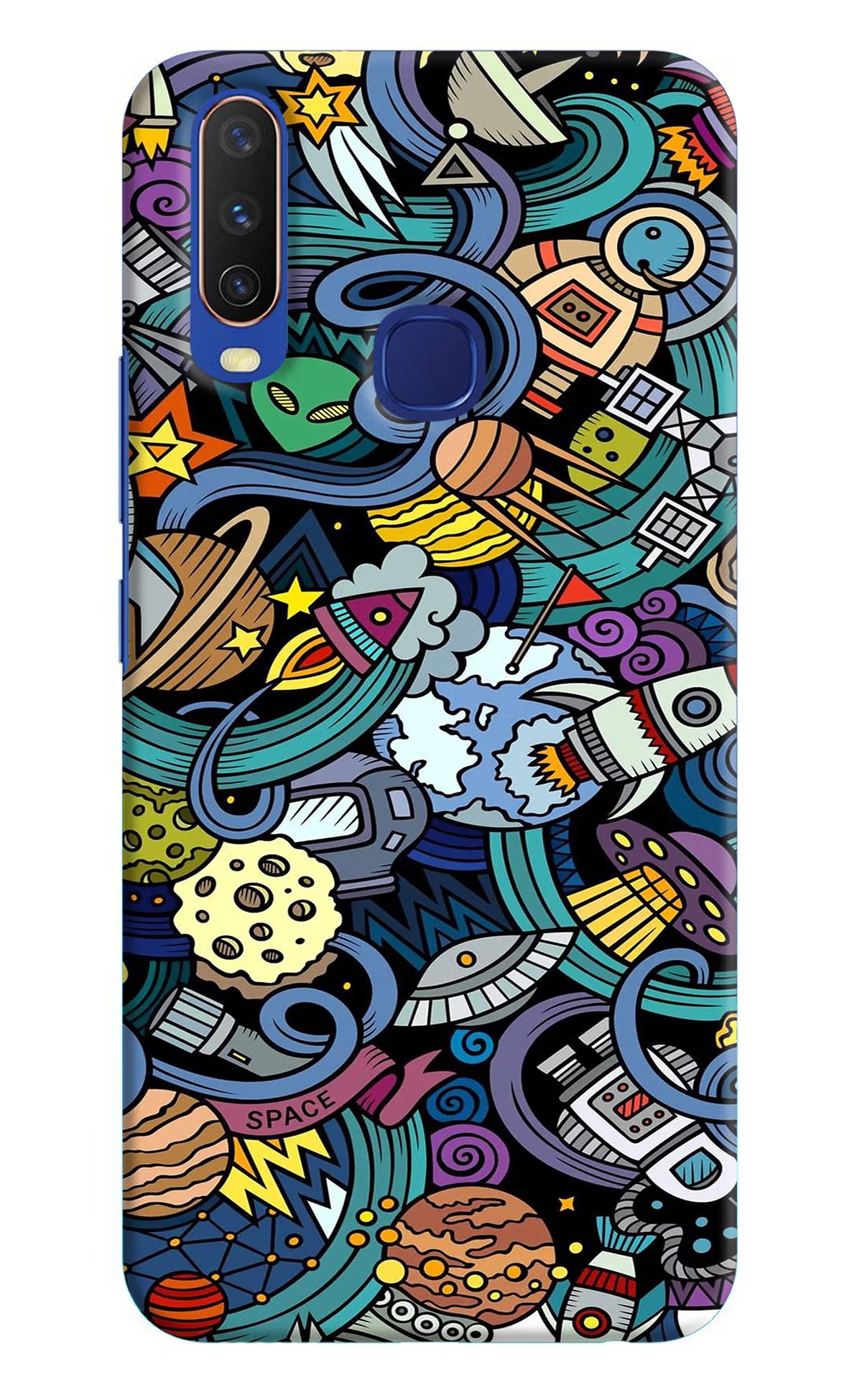 Space Abstract Vivo Y11/Y12/U10 Hard Case Back Cover by Casekaro