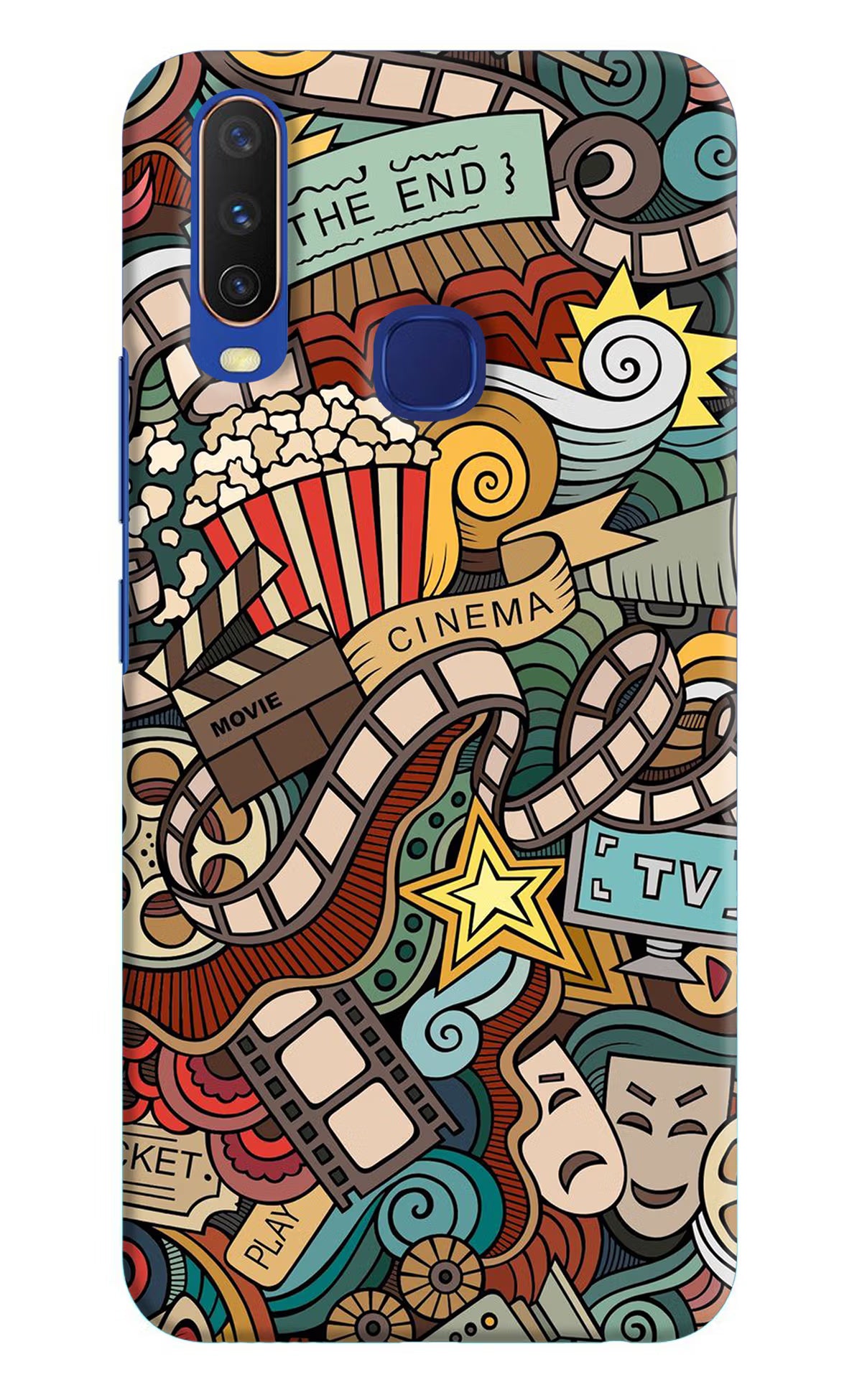 Cinema Abstract Vivo Y11/Y12/U10 Hard Case Back Cover by Casekaro