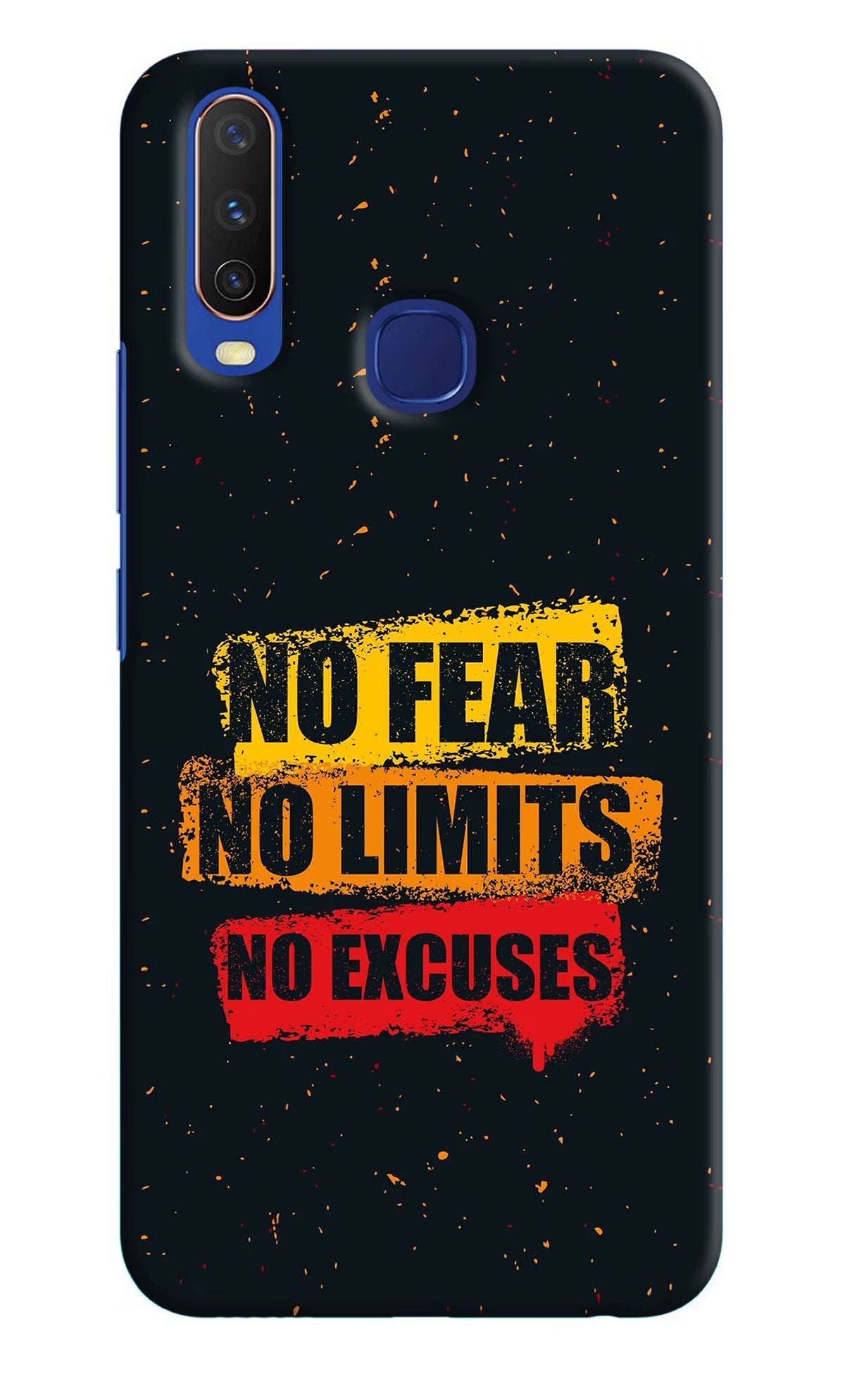 No Fear No Limits No Excuse Vivo Y11/Y12/U10 Hard Case Back Cover by Casekaro