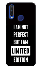 I Am Not Perfect But I Am Limited Edition Vivo Y11/Y12/U10 Hard Case Back Cover by Casekaro
