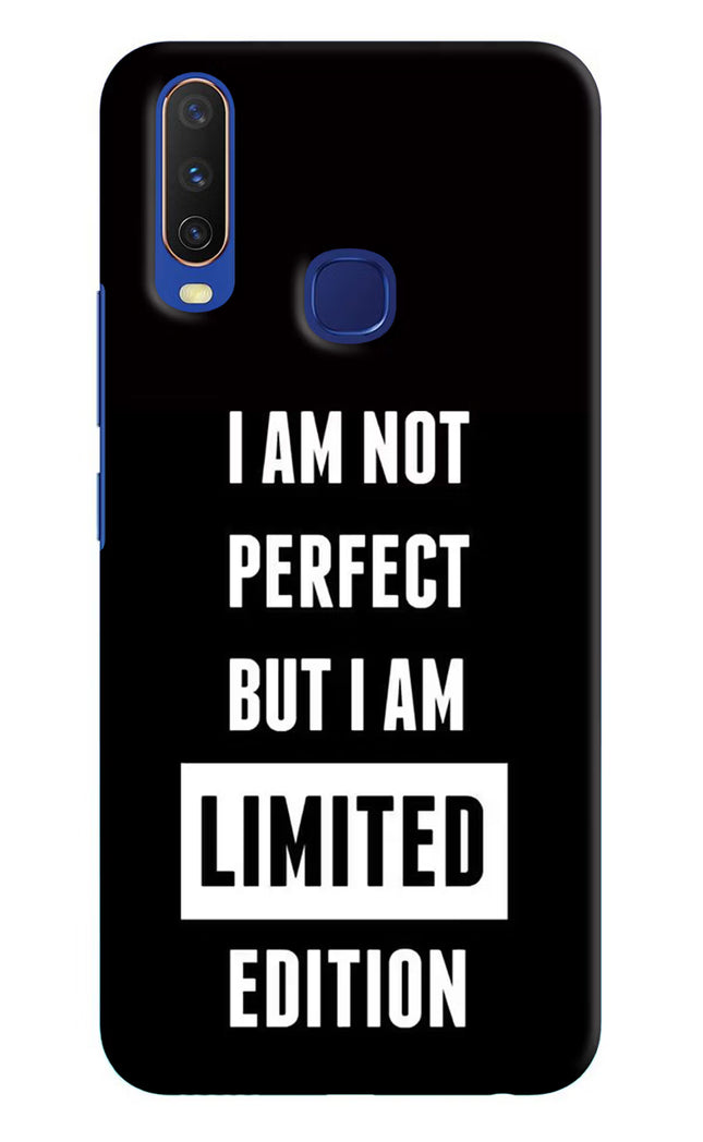 I Am Not Perfect But I Am Limited Edition Vivo Y11/Y12/U10 Hard Case Back Cover by Casekaro