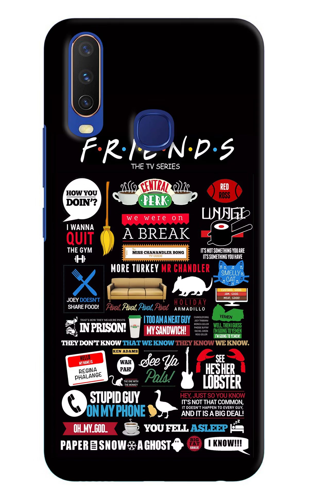 FRIENDS Vivo Y11/Y12/U10 Hard Case Back Cover by Casekaro