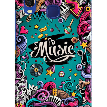 Music Graffiti Vivo Y11/Y12/U10 Hard Case Back Cover by Casekaro