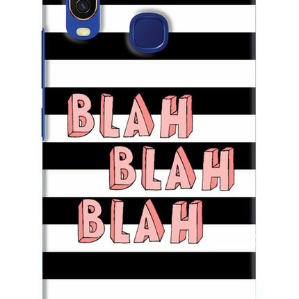 Blah Blah Blah Vivo Y11/Y12/U10 Hard Case Back Cover by Casekaro