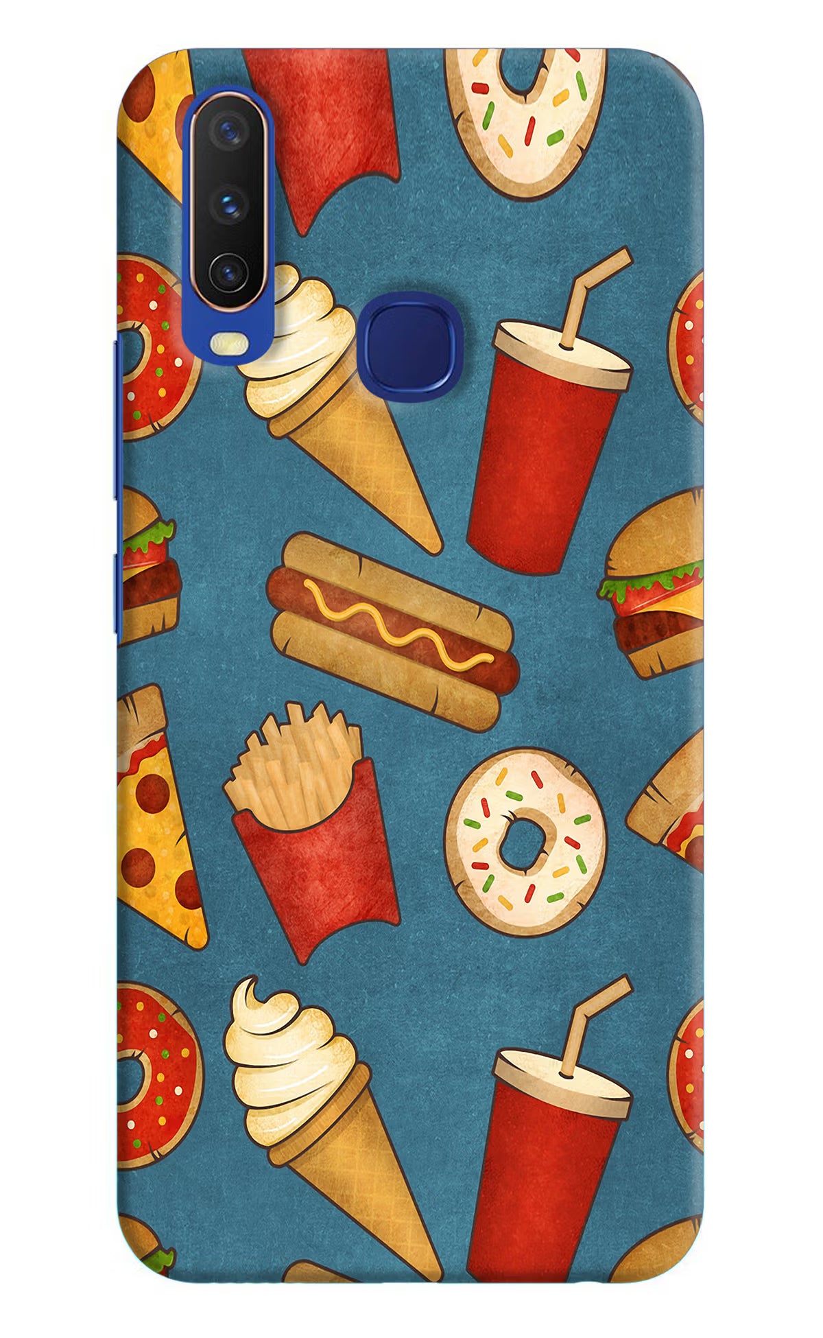 Foodie Vivo Y11/Y12/U10 Hard Case Back Cover by Casekaro