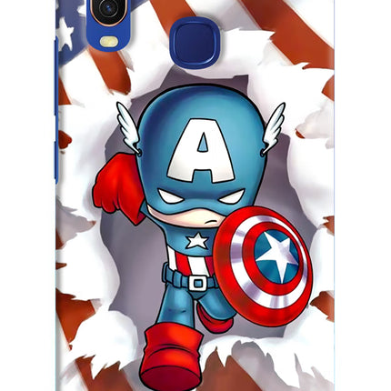 Captain America Vivo Y11/Y12/U10 Hard Case Back Cover by Casekaro