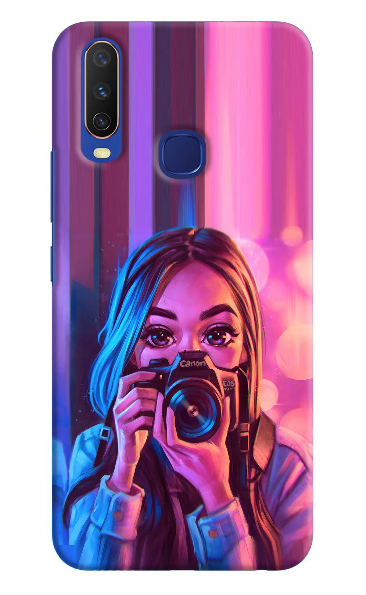 Girl Photographer Vivo Y11/Y12/U10 Hard Case Back Cover by Casekaro