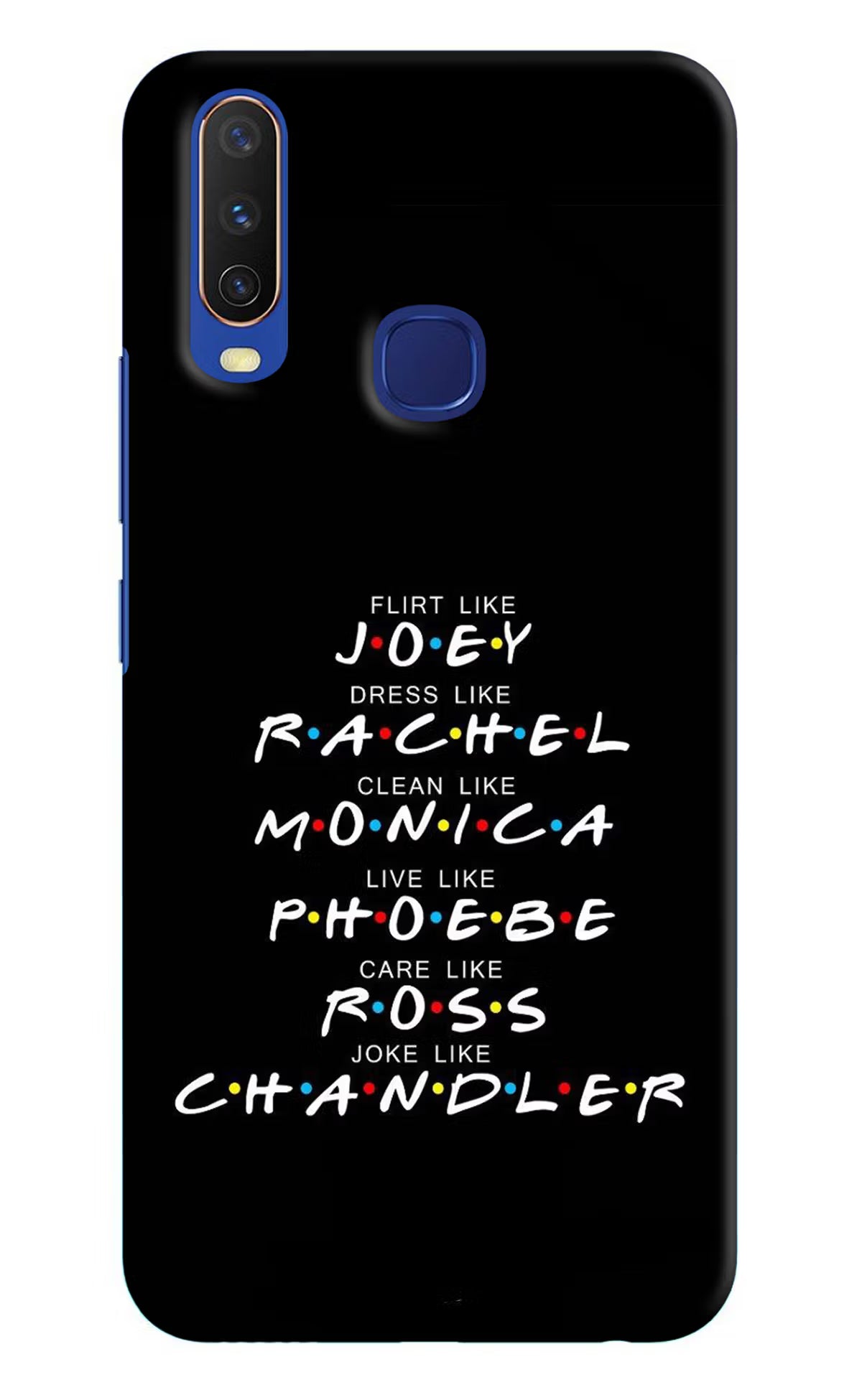 FRIENDS Character Vivo Y11/Y12/U10 Hard Case Back Cover by Casekaro