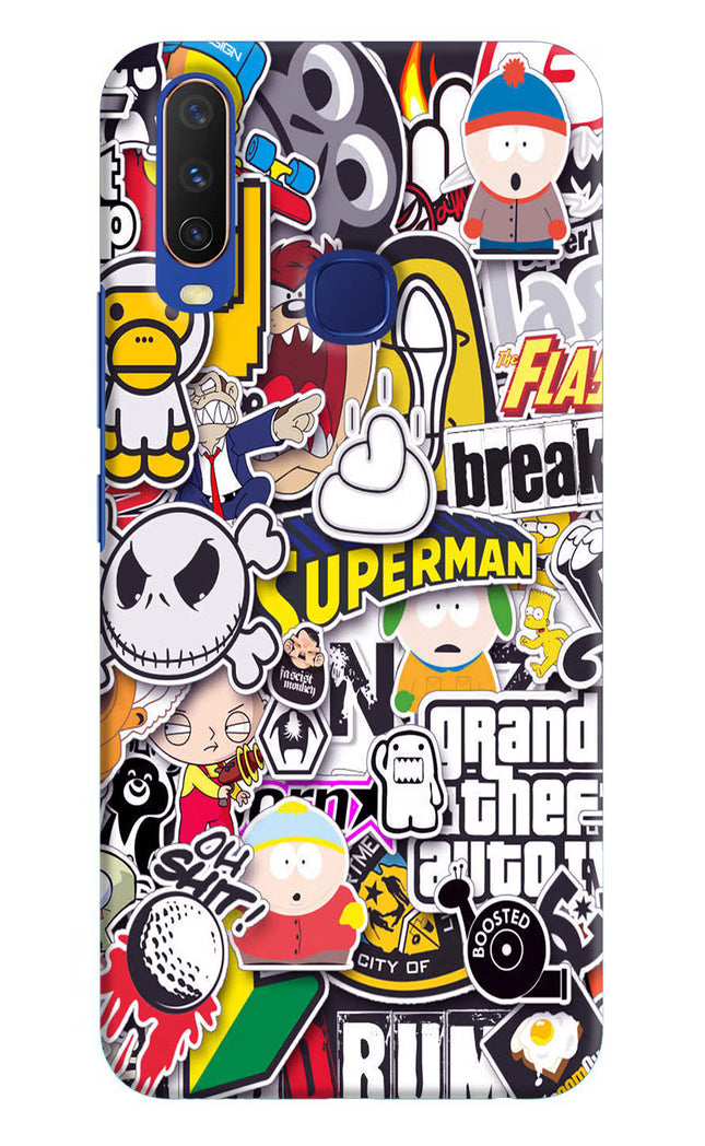 Sticker Bomb Vivo Y11/Y12/U10 Hard Case Back Cover by Casekaro
