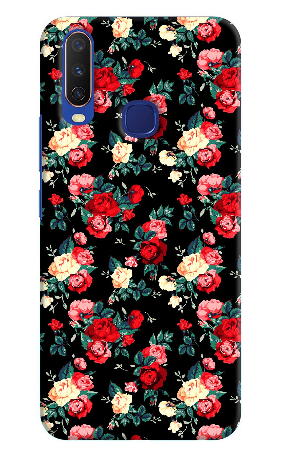 Rose Pattern Vivo Y11/Y12/U10 Hard Case Back Cover by Casekaro