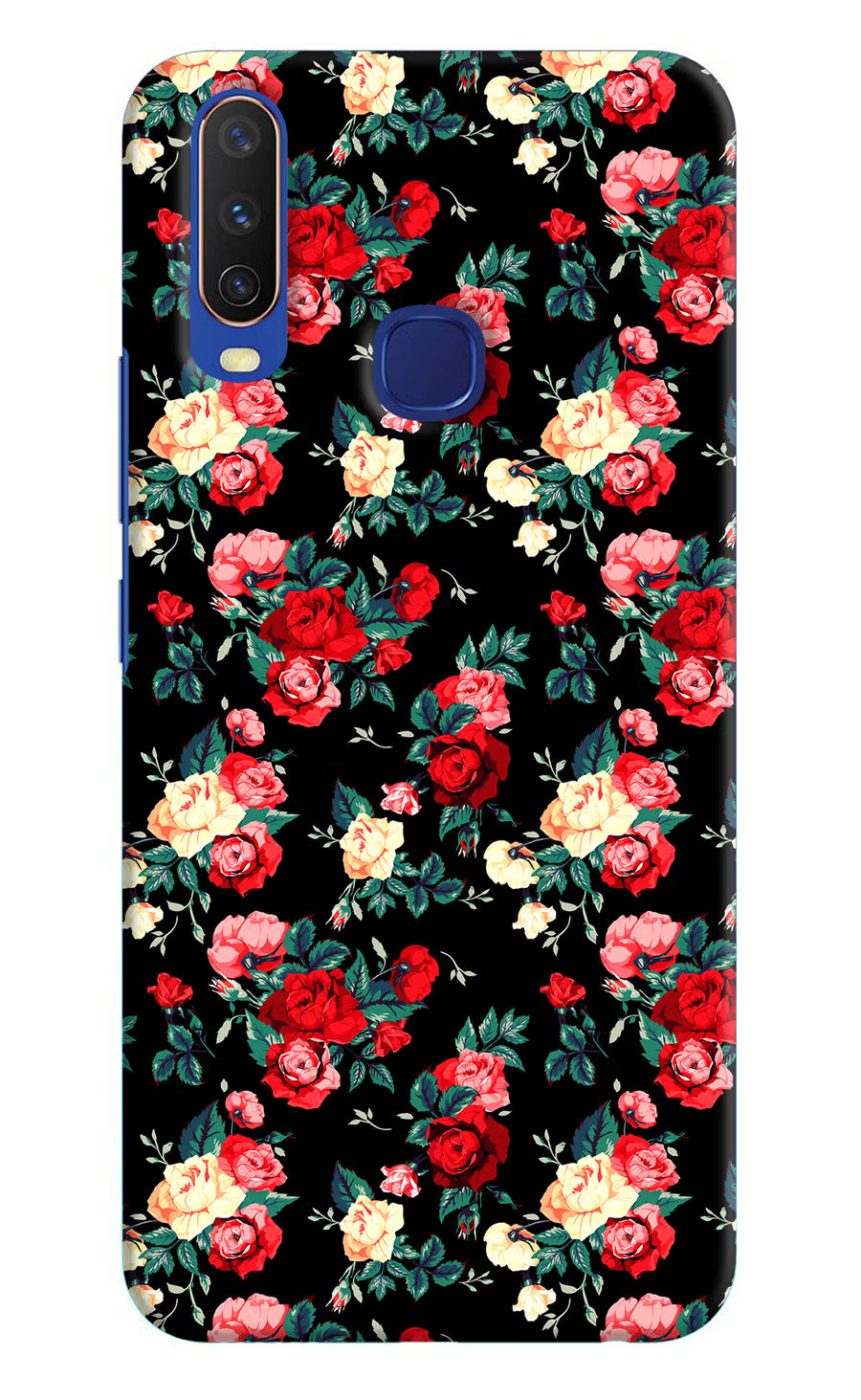 Rose Pattern Vivo Y11/Y12/U10 Back Cover, Hard case