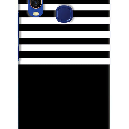 Black and White Print Vivo Y11/Y12/U10 Hard Case Back Cover by Casekaro