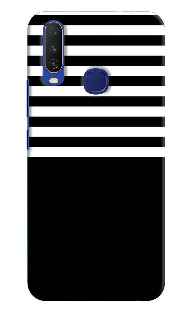 Black and White Print Vivo Y11/Y12/U10 Hard Case Back Cover by Casekaro