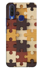 Wooden Puzzle Vivo Y11/Y12/U10 Hard Case Back Cover by Casekaro