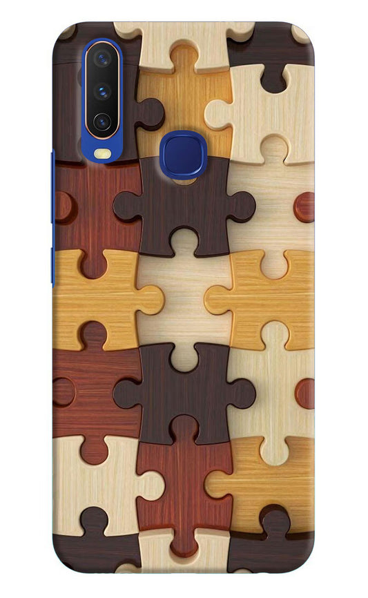 Wooden Puzzle Vivo Y11/Y12/U10 Hard Case Back Cover by Casekaro