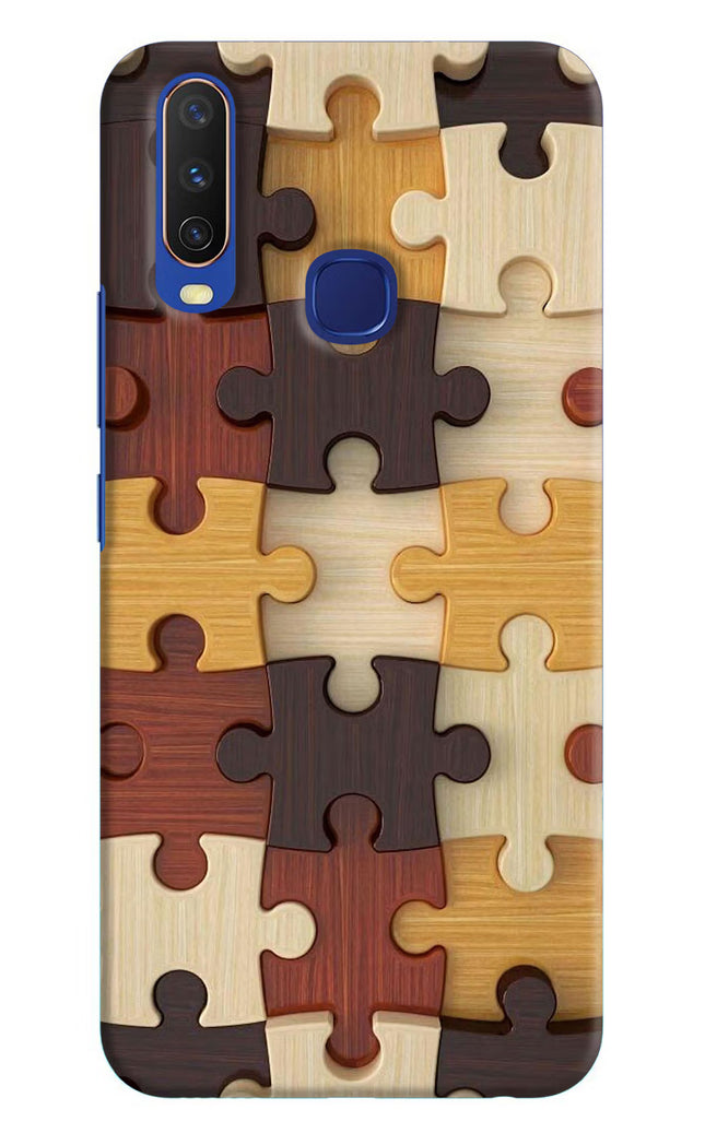 Wooden Puzzle Vivo Y11/Y12/U10 Hard Case Back Cover by Casekaro