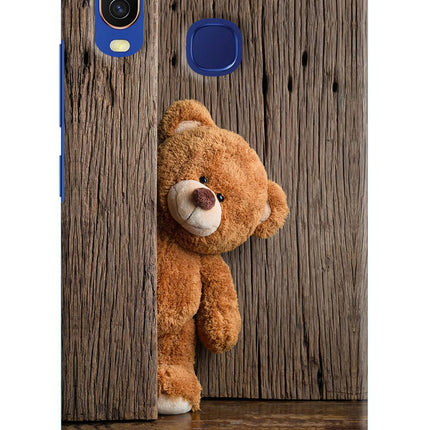 Teddy Wooden Vivo Y11/Y12/U10 Hard Case Back Cover by Casekaro