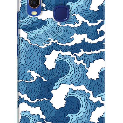 Blue Waves Vivo Y11/Y12/U10 Hard Case Back Cover by Casekaro