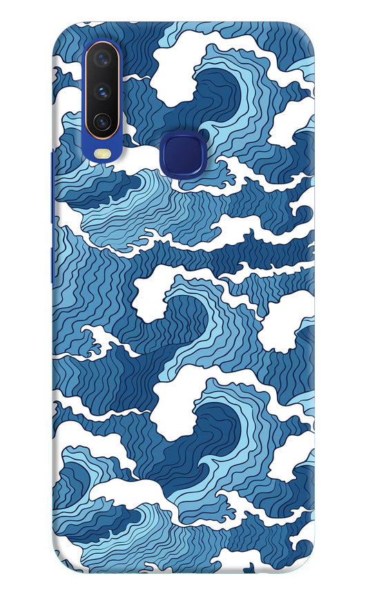 Blue Waves Vivo Y11/Y12/U10 Hard Case Back Cover by Casekaro