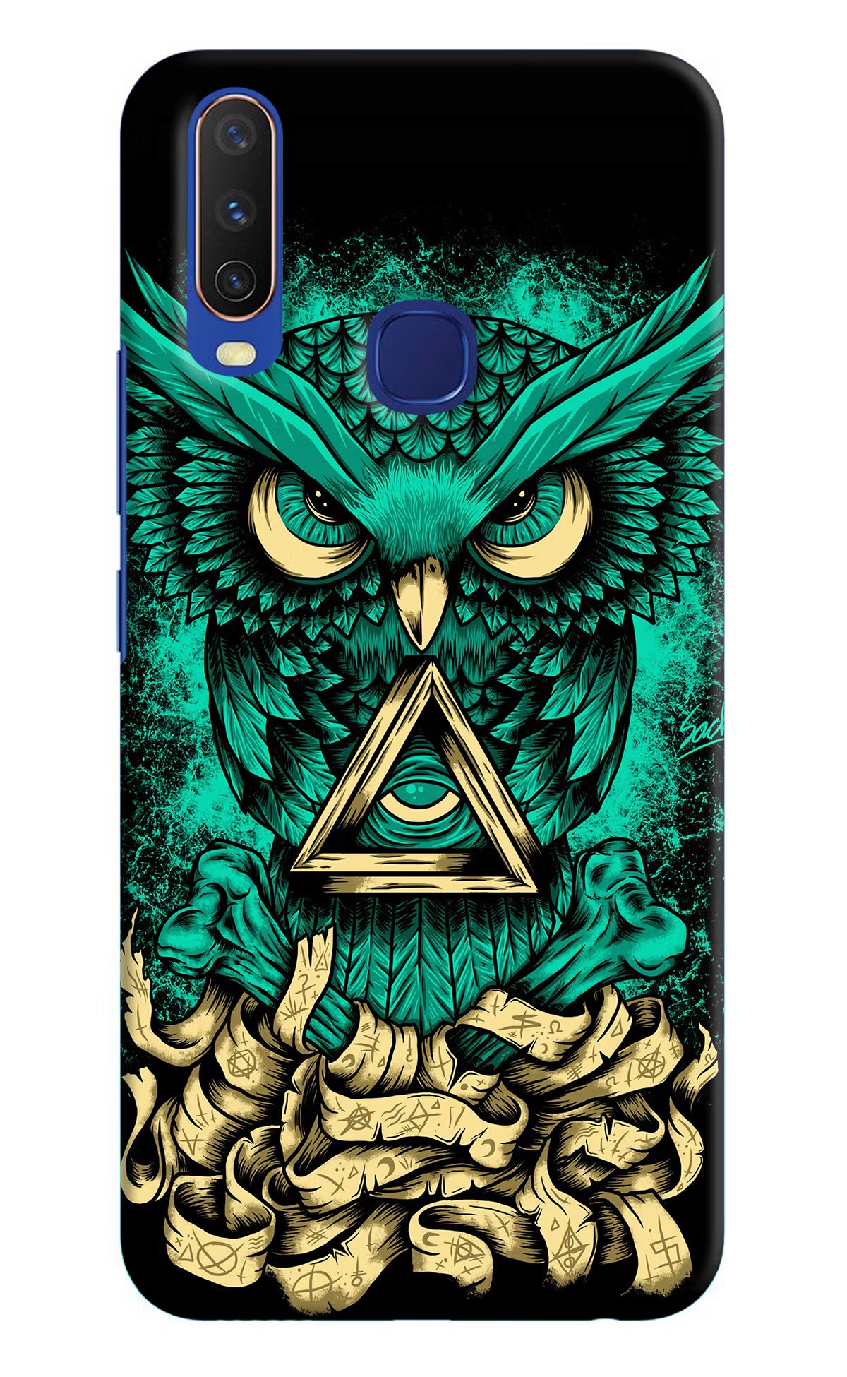 Green Owl Vivo Y11/Y12/U10 Hard Case Back Cover by Casekaro