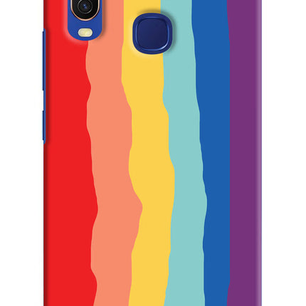 Rainbow Vivo Y11/Y12/U10 Hard Case Back Cover by Casekaro