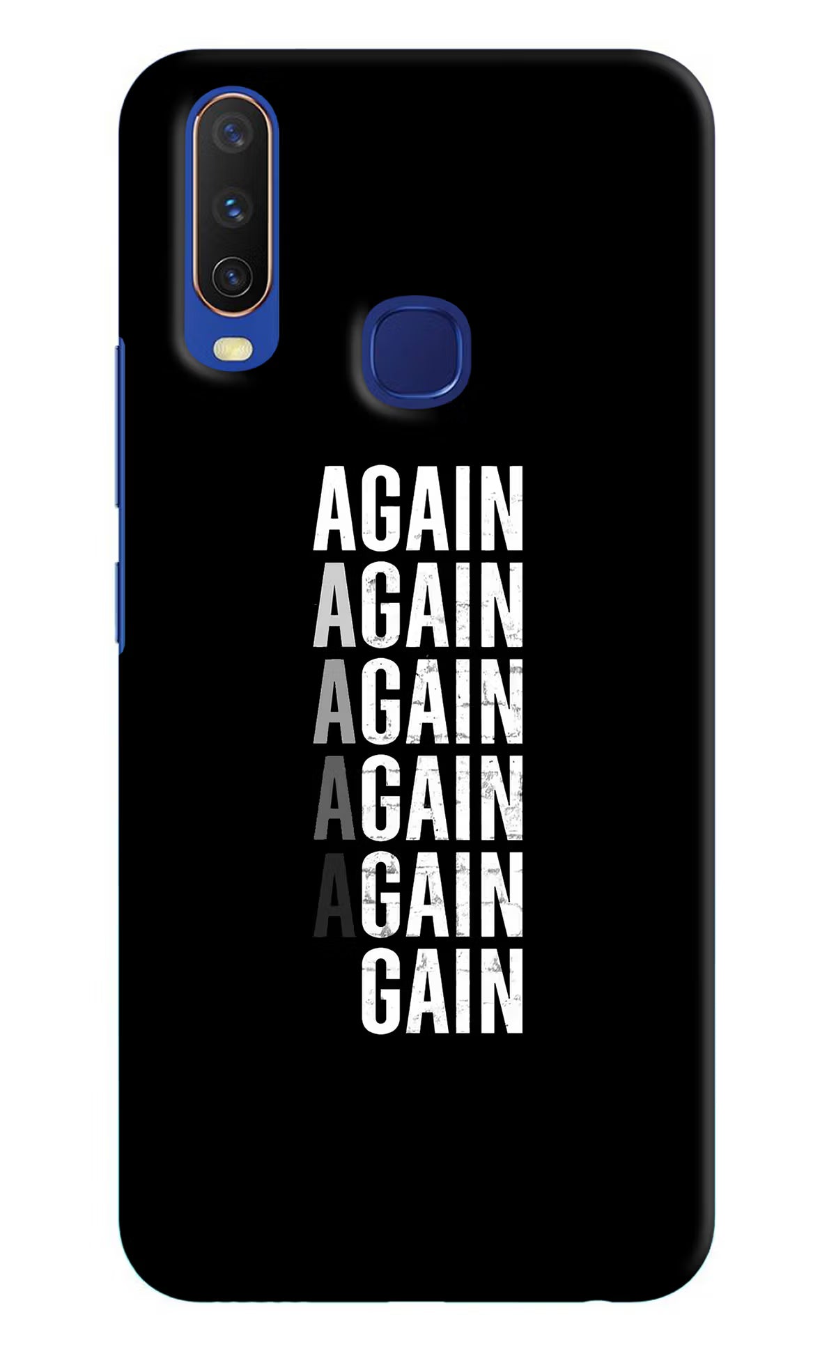 Again Again Gain Vivo Y11/Y12/U10 Hard Case Back Cover by Casekaro