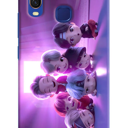 BTS Chibi Vivo Y11/Y12/U10 Hard Case Back Cover by Casekaro