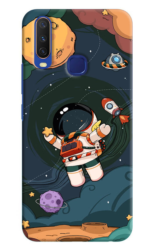 Cartoon Astronaut Vivo Y11/Y12/U10 Hard Case Back Cover by Casekaro