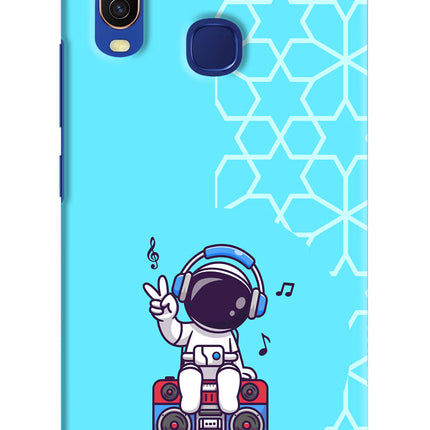 Cute Astronaut Chilling Vivo Y11/Y12/U10 Hard Case Back Cover by Casekaro