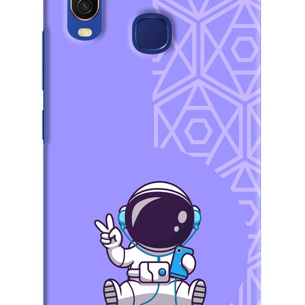 Cute Astronaut Chilling Vivo Y11/Y12/U10 Hard Case Back Cover by Casekaro
